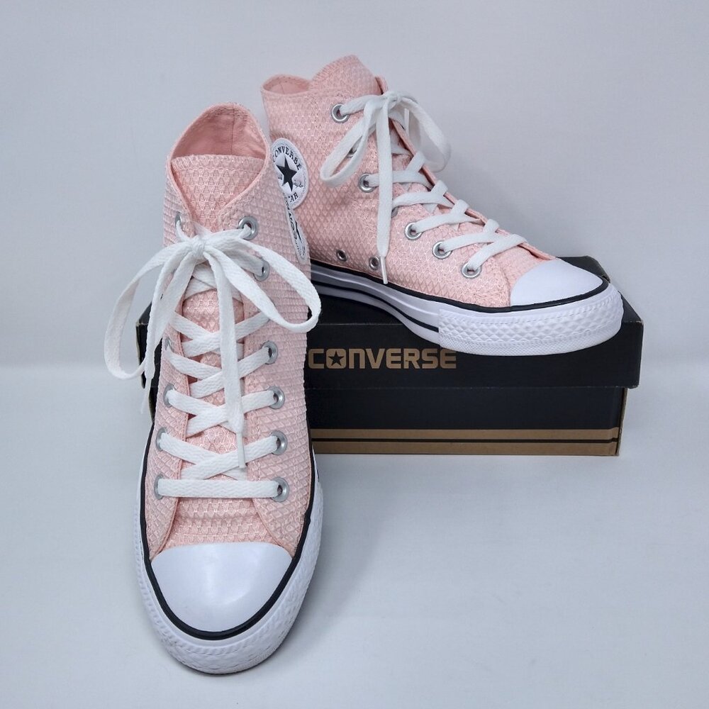 Women's Converse Chuck Taylor All Star Hi-Top White/Vapor Pink/White Sneakers-S7